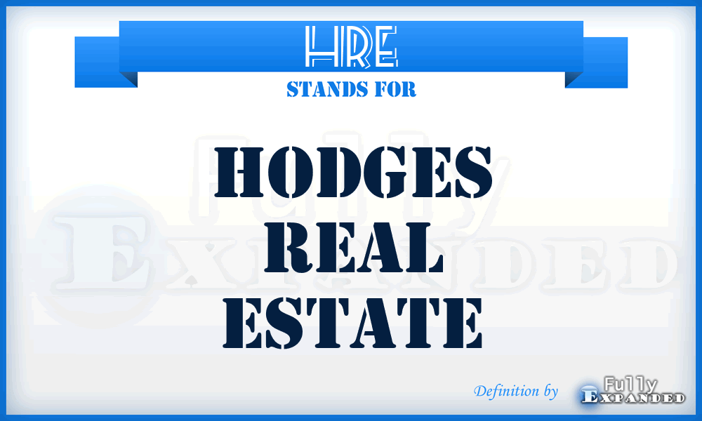 HRE - Hodges Real Estate