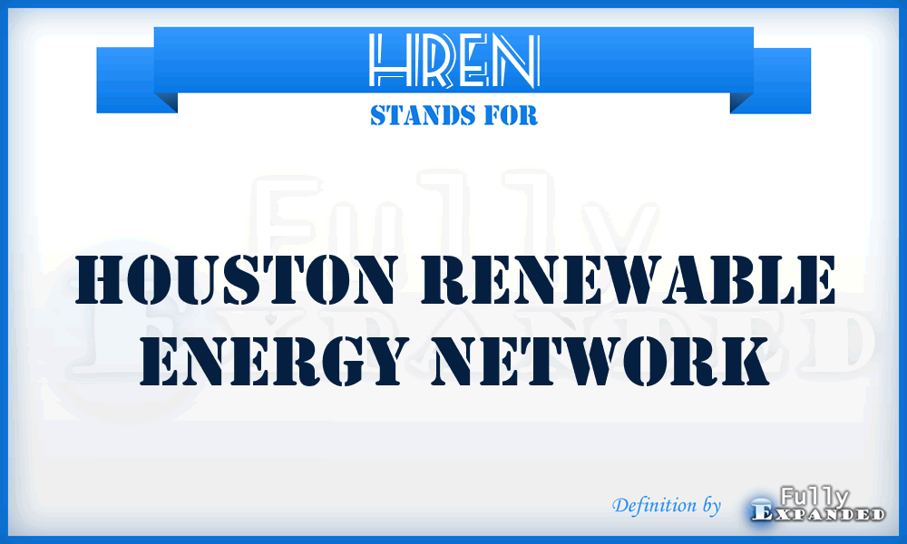 HREN - Houston Renewable Energy Network