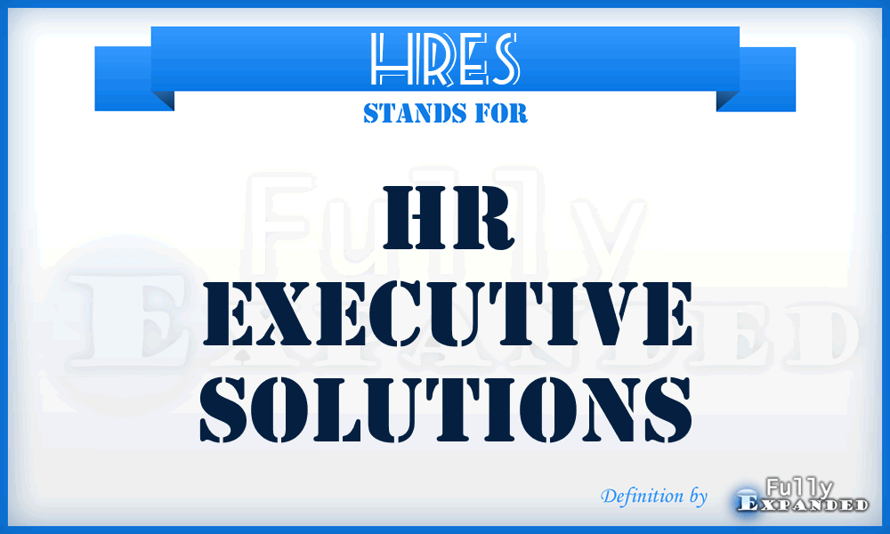 HRES - HR Executive Solutions