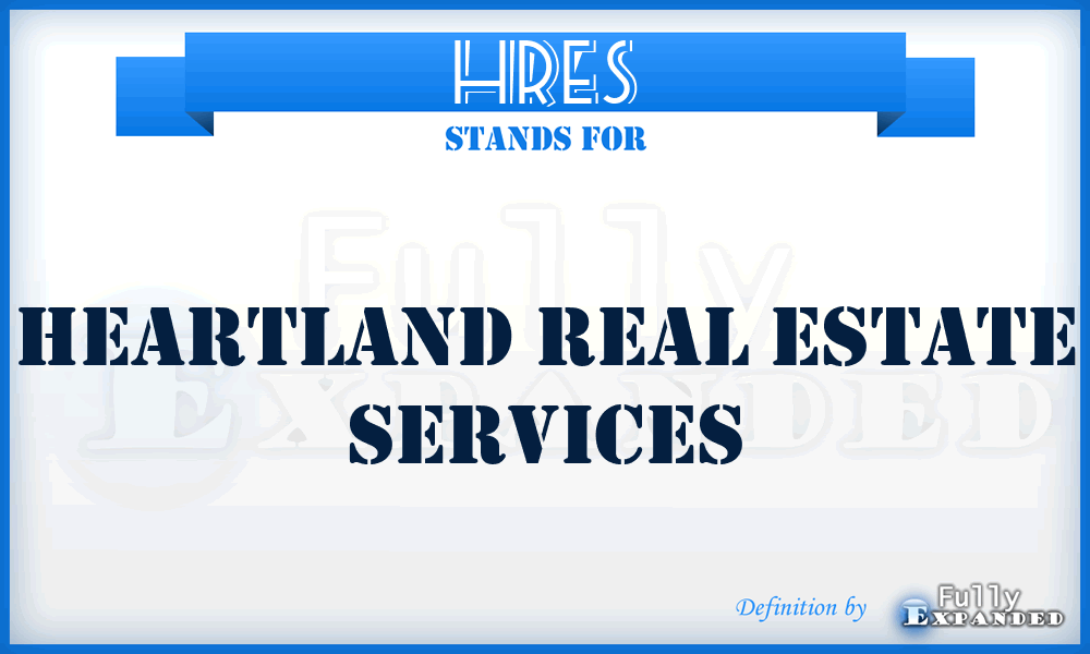 HRES - Heartland Real Estate Services