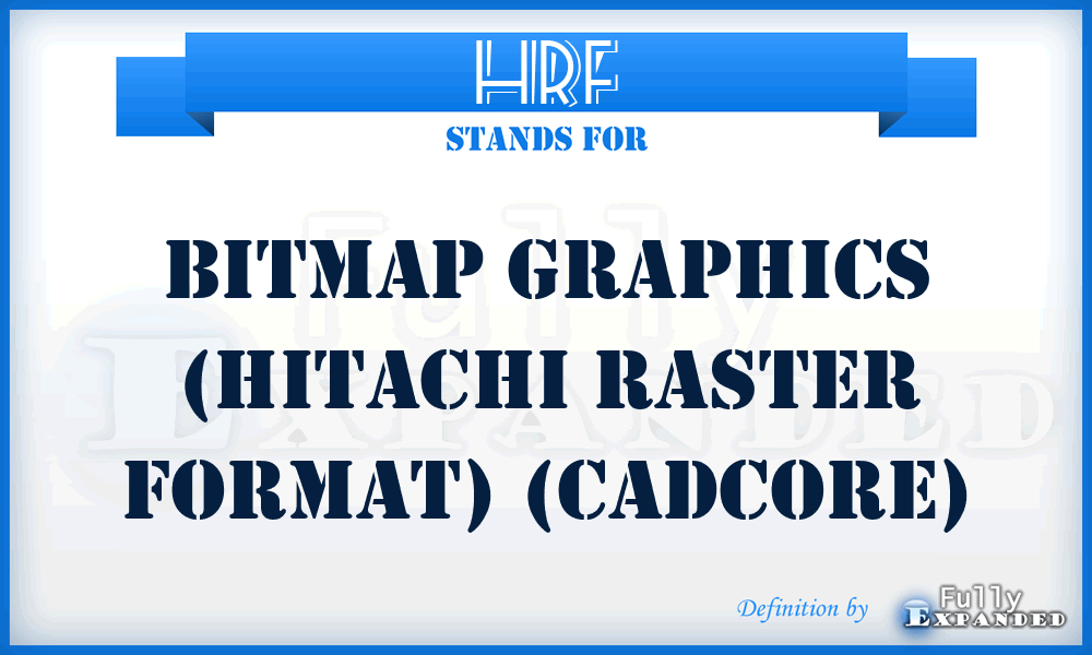 HRF - Bitmap graphics (Hitachi Raster Format) (CADCore)