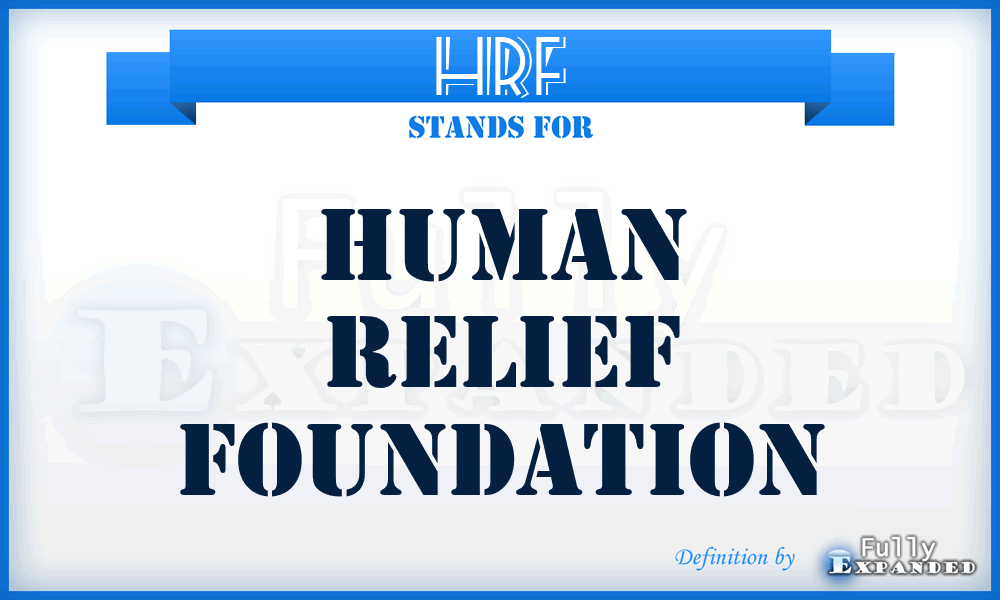 HRF - Human Relief Foundation