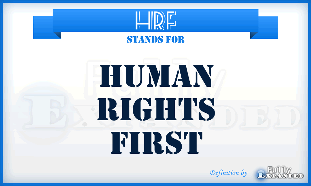 HRF - Human Rights First