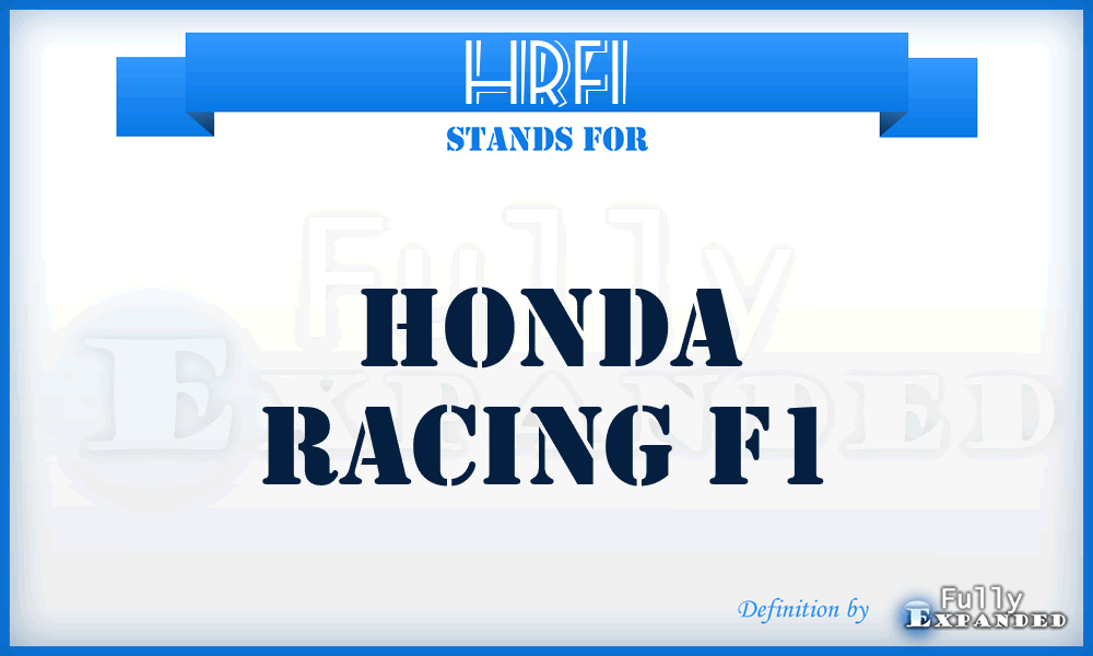 HRF1 - Honda Racing F1