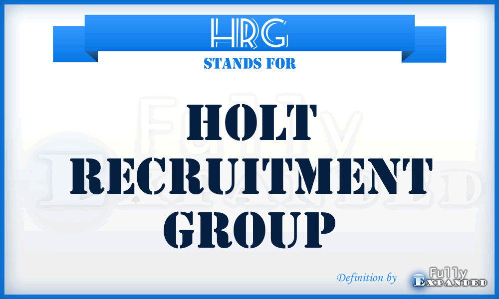 HRG - Holt Recruitment Group