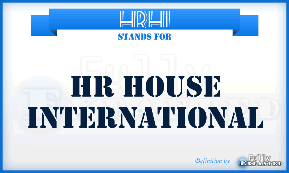 HRHI - HR House International