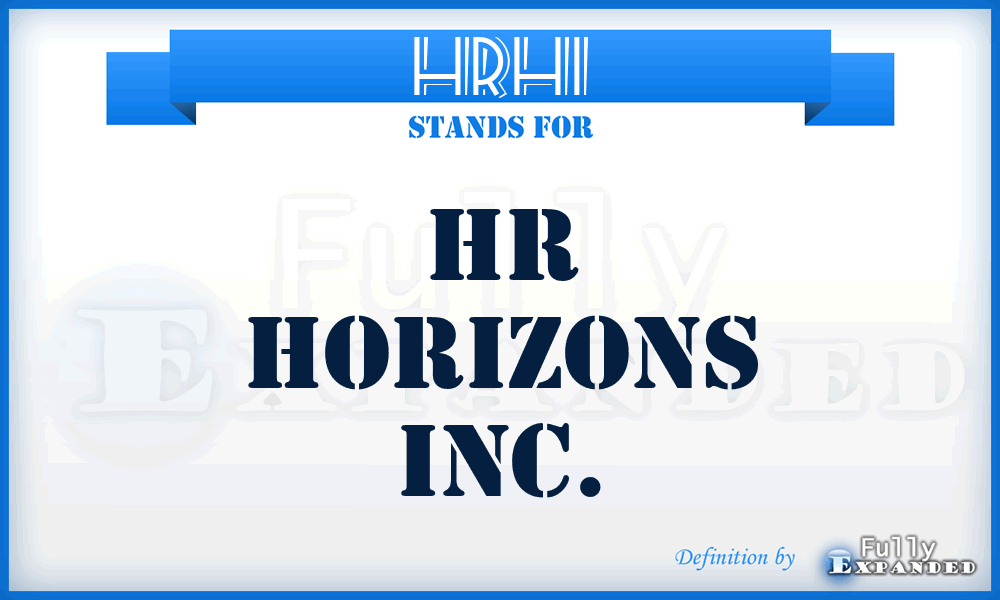 HRHI - HR Horizons Inc.