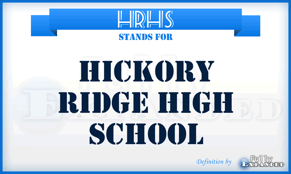 HRHS - Hickory Ridge High School