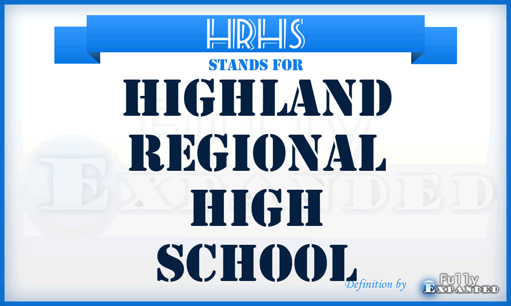 HRHS - Highland Regional High School