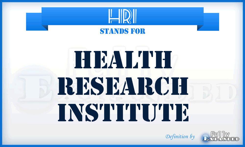 HRI - Health Research Institute