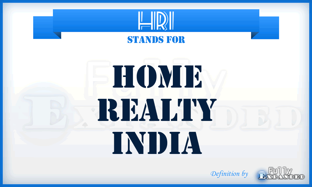 HRI - Home Realty India
