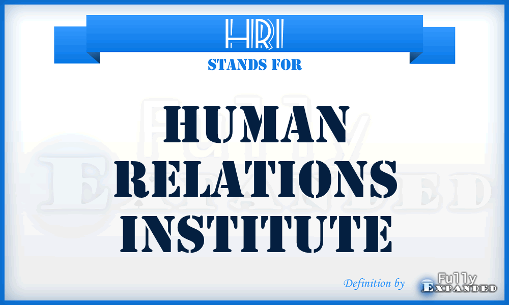 HRI - Human Relations Institute