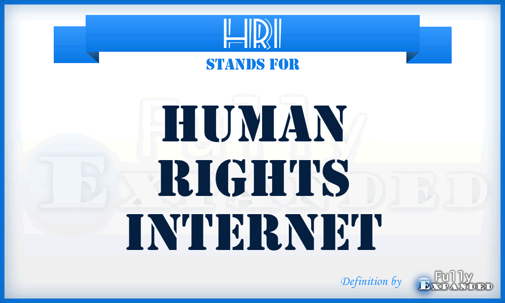 HRI - Human Rights Internet