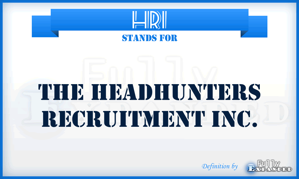 HRI - The Headhunters Recruitment Inc.