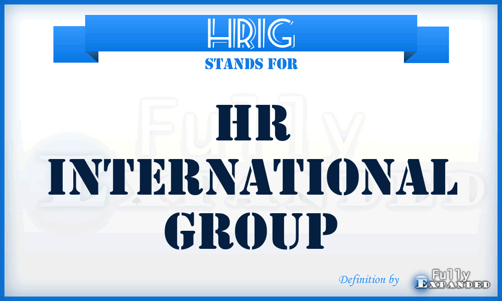 HRIG - HR International Group