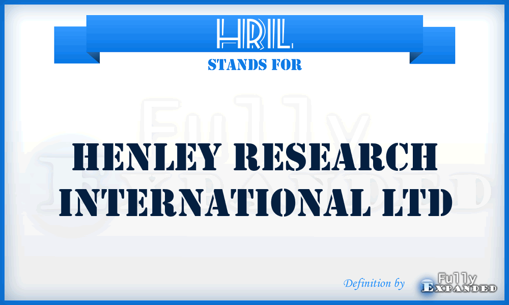 HRIL - Henley Research International Ltd