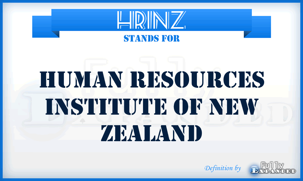 HRINZ - Human Resources Institute of New Zealand