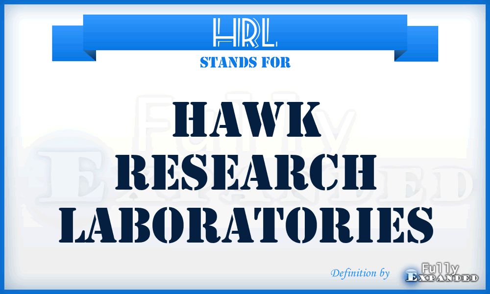 HRL - Hawk Research Laboratories
