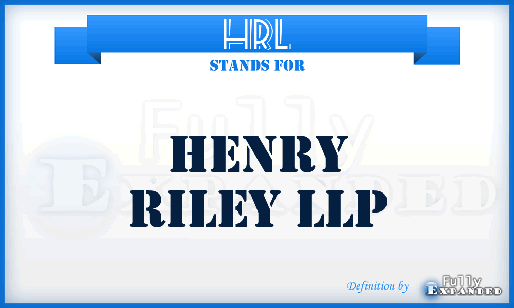 HRL - Henry Riley LLP