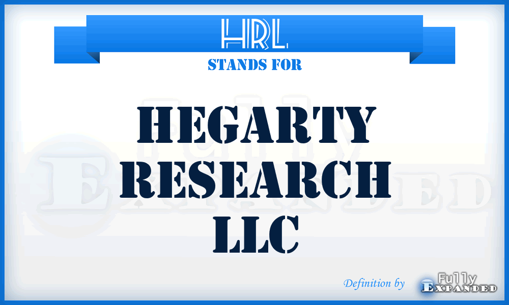 HRL - Hegarty Research LLC