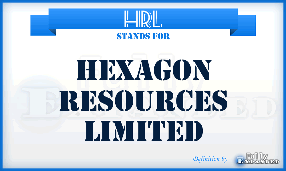 HRL - Hexagon Resources Limited