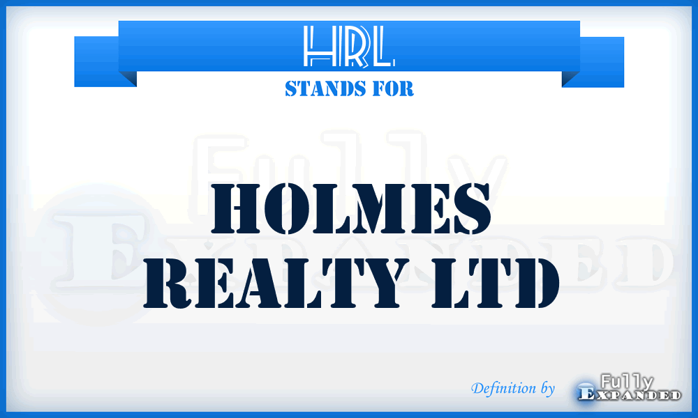 HRL - Holmes Realty Ltd