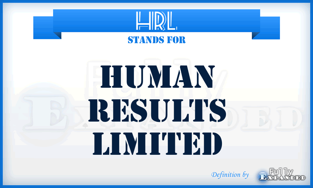 HRL - Human Results Limited