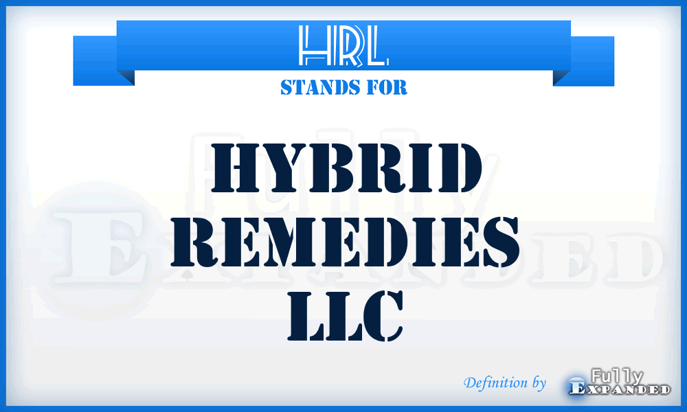 HRL - Hybrid Remedies LLC