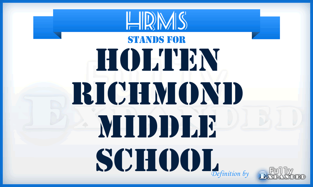 HRMS - Holten Richmond Middle School