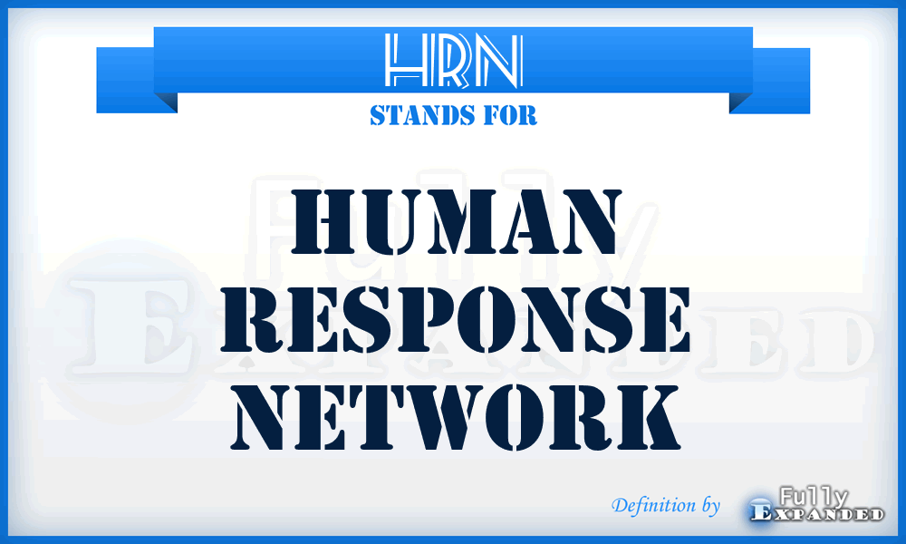 HRN - Human Response Network