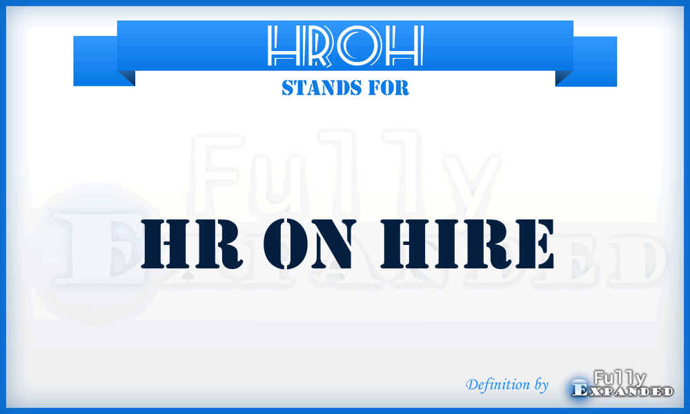 HROH - HR On Hire