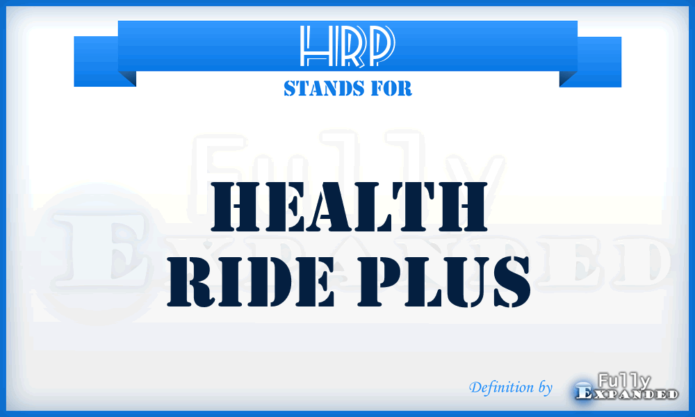 HRP - Health Ride Plus