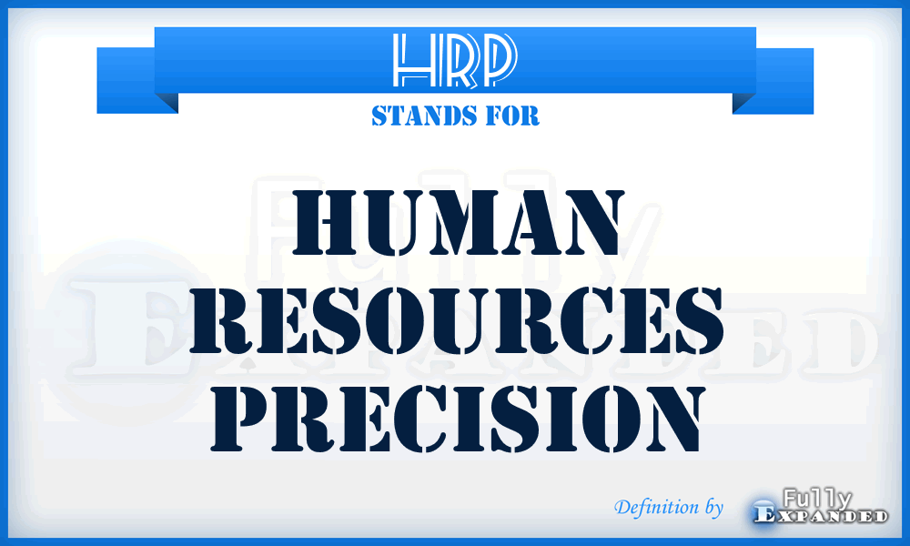 HRP - Human Resources Precision