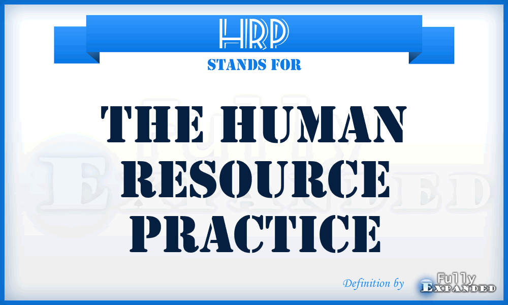 HRP - The Human Resource Practice