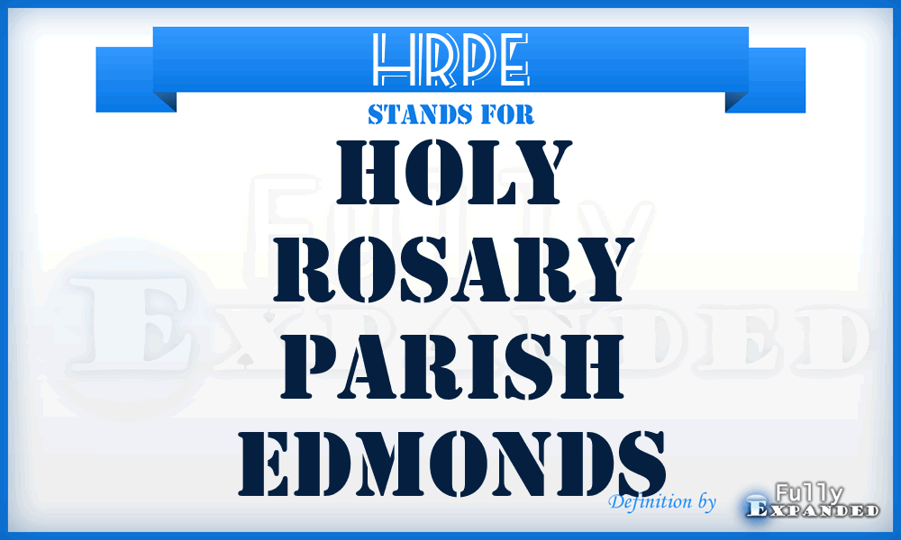 HRPE - Holy Rosary Parish Edmonds