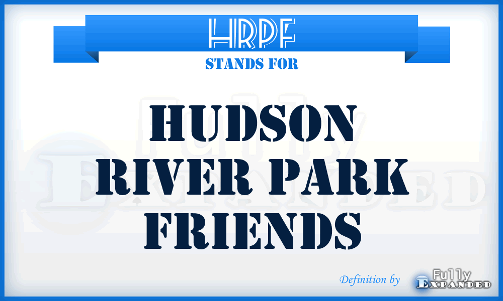 HRPF - Hudson River Park Friends