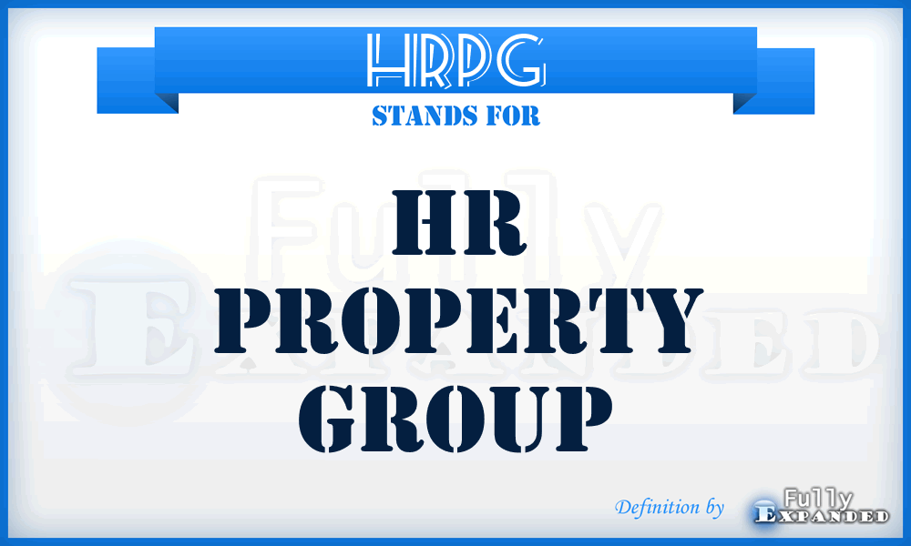 HRPG - HR Property Group
