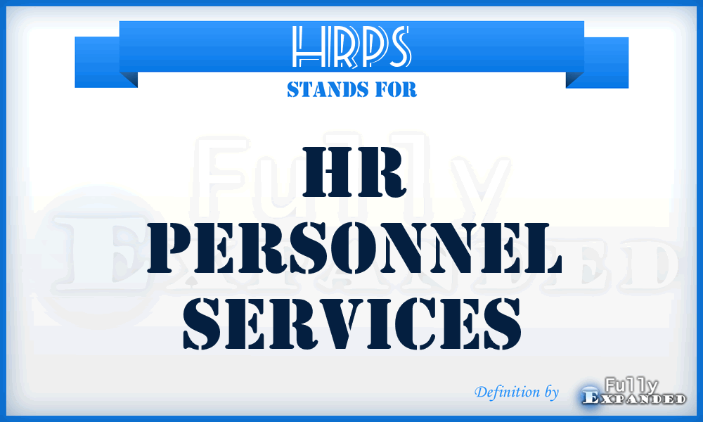 HRPS - HR Personnel Services