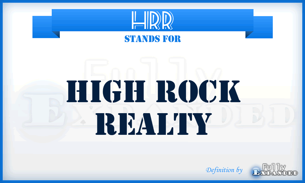 HRR - High Rock Realty