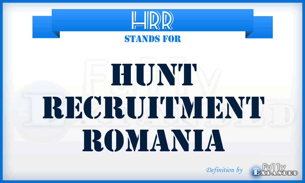 HRR - Hunt Recruitment Romania