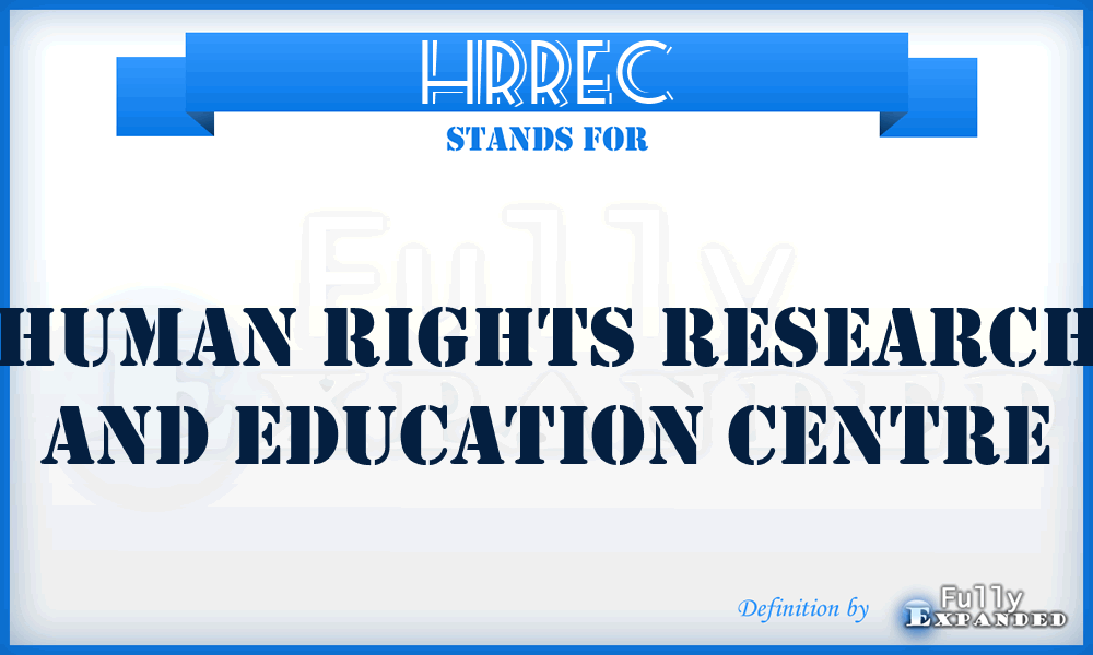 HRREC - Human Rights Research and Education Centre