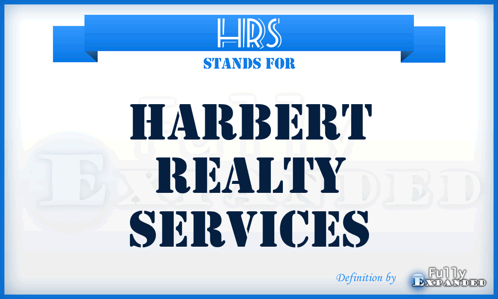 HRS - Harbert Realty Services