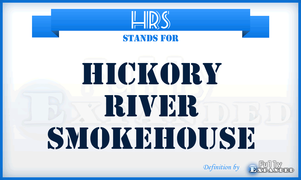 HRS - Hickory River Smokehouse