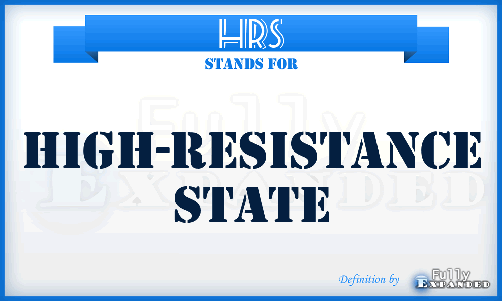 HRS - high-resistance state