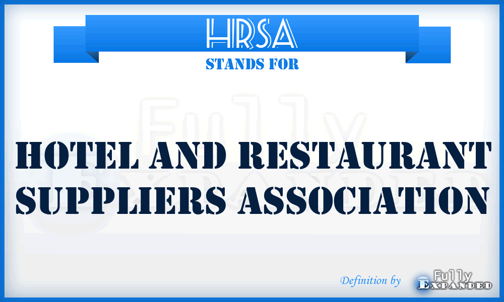 HRSA - Hotel and Restaurant Suppliers Association