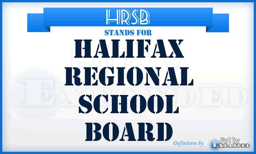 HRSB - Halifax Regional School Board