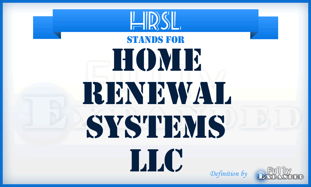 HRSL - Home Renewal Systems LLC