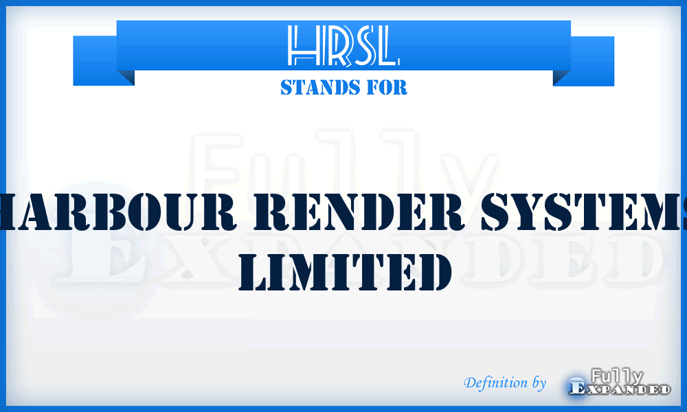 HRSL - Harbour Render Systems Limited
