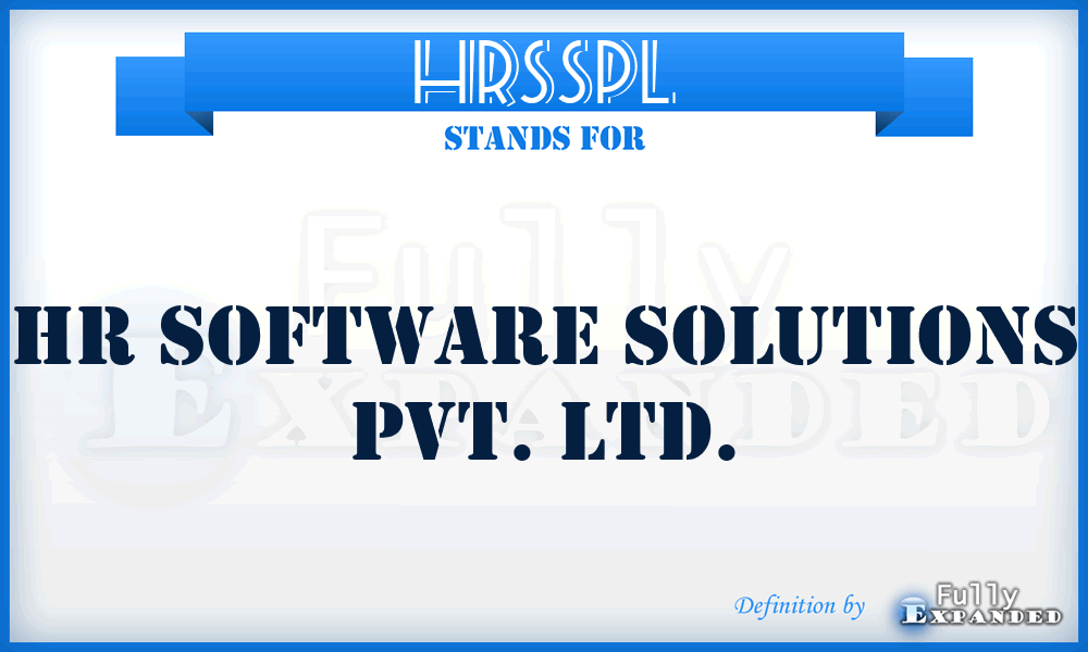 HRSSPL - HR Software Solutions Pvt. Ltd.