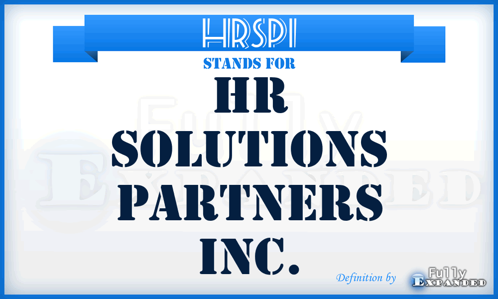 HRSPI - HR Solutions Partners Inc.